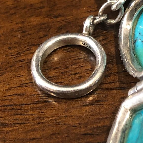 BARSE Oxidized Sterling Silver Teardrop Rectangle Turquoise Braided Bracelet - Picture 7 of 10